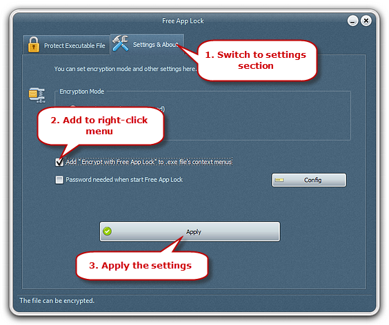 Encrypt Programs on Right-click