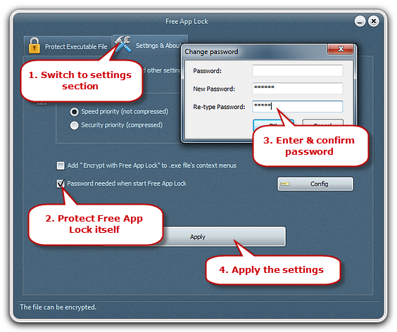 Password-Protect Free App Lock Itself